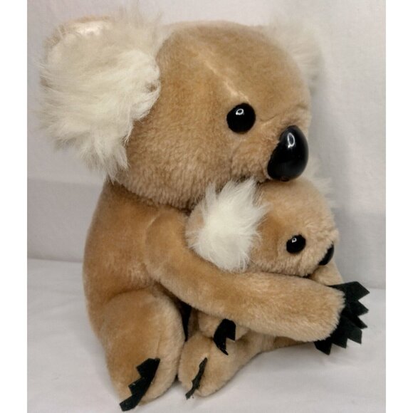 Koala Bear Mom And Baby Stuffed Animal Pair Australia Vintage Plush Toy Korea - Picture 4 of 16